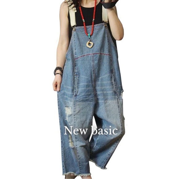 YESNO P60 WOMENS JEANS CROPPED PANTS OVERALL JUMPSUIT - Picture 2 of 11